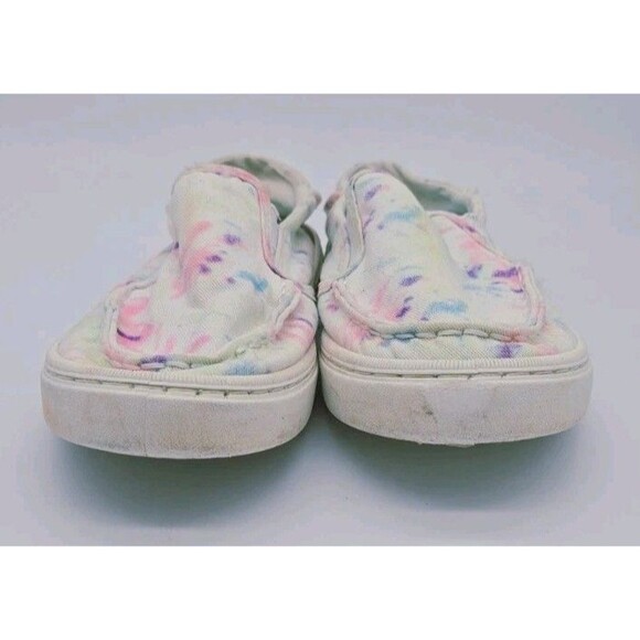 Sperry Salty Washable Girls Boat Shoes Loafers Pull On Size 1 White Tie Dye Pink - Picture 4 of 8